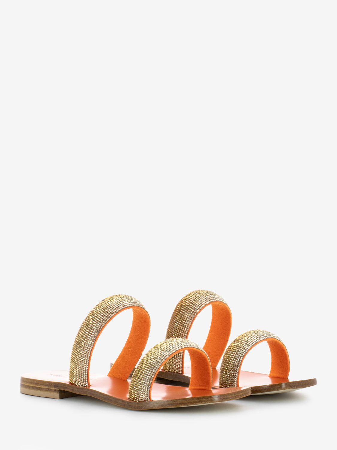 Ciabatta con strass arancio