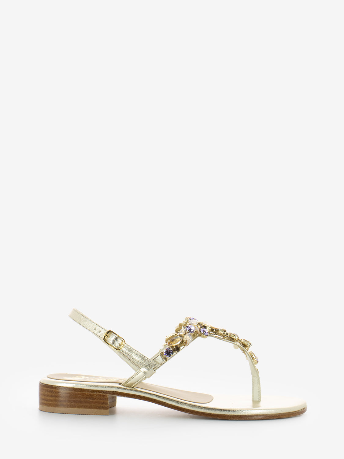 Flip flops with platinum inserts