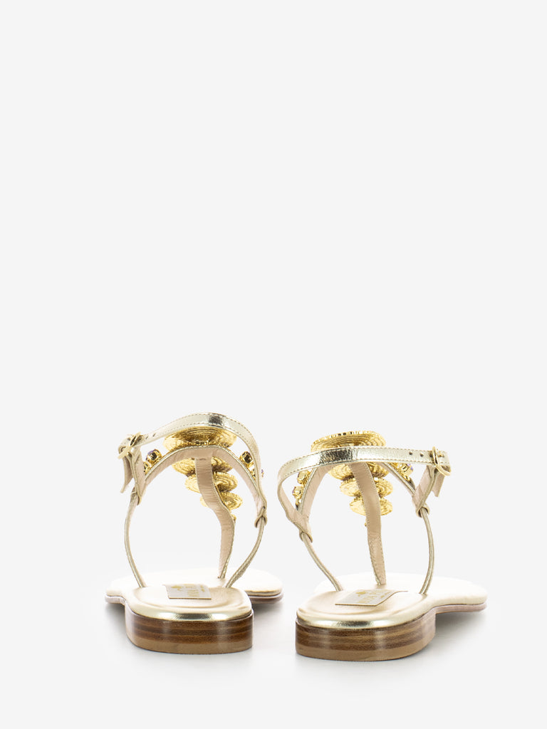 MODA POSITANO - Sandali con gioiello glicine