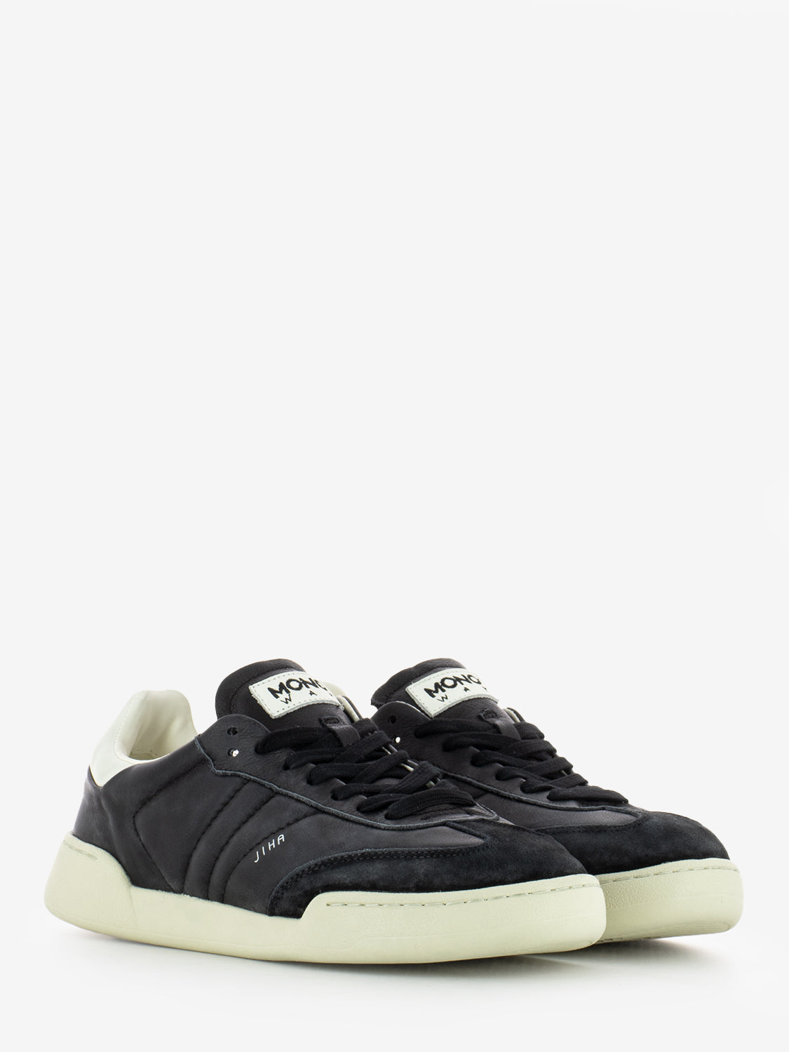 Sneakers in pelle nero