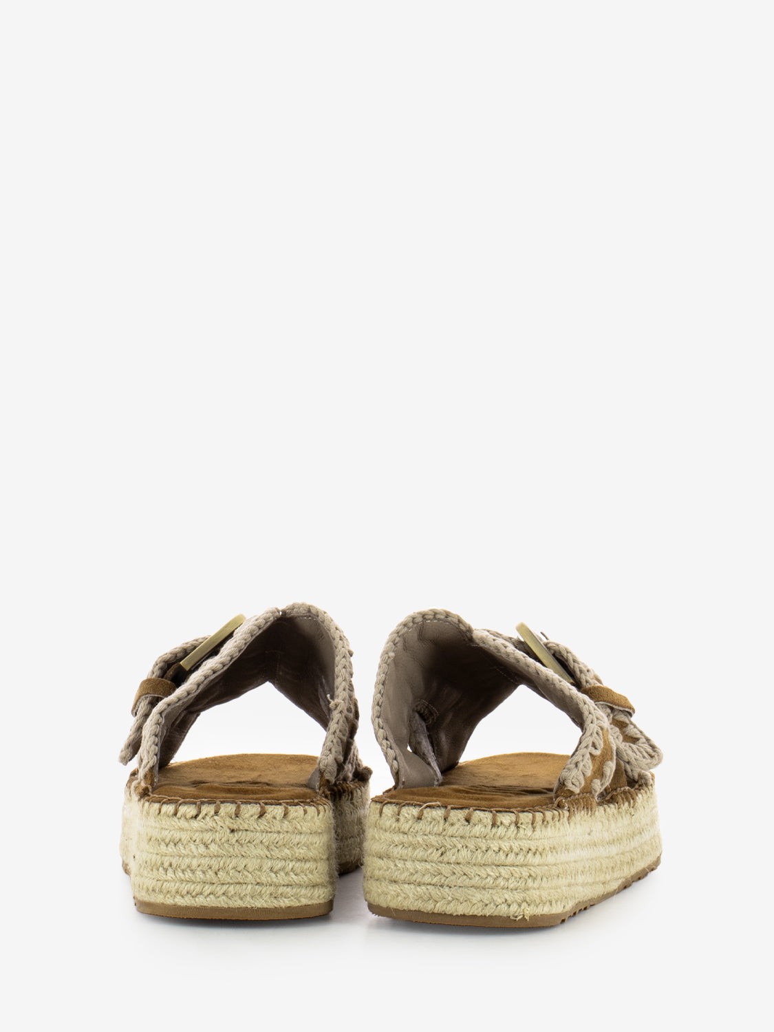 Sandali in juta cognac
