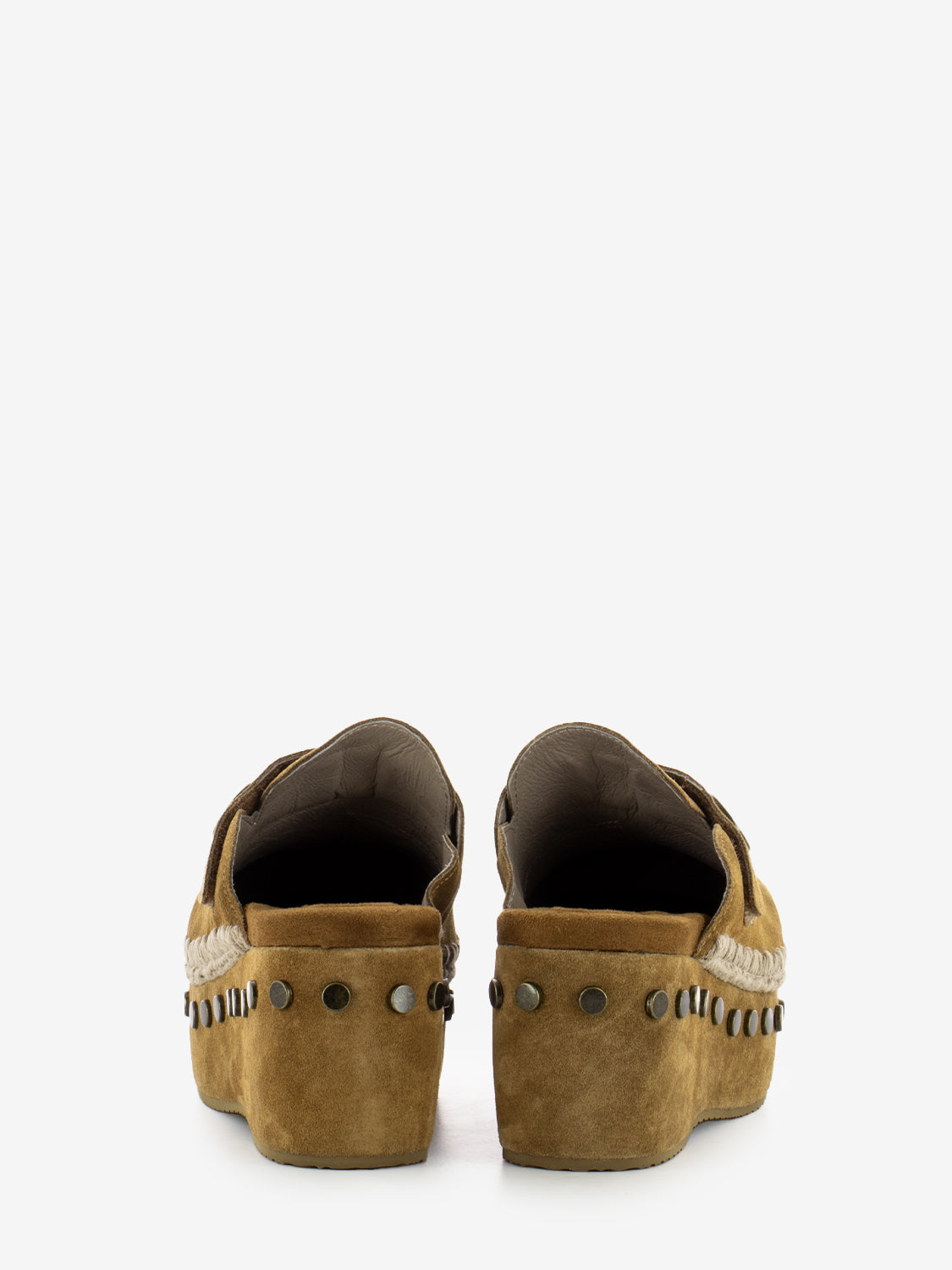 Clog plain suede cognac