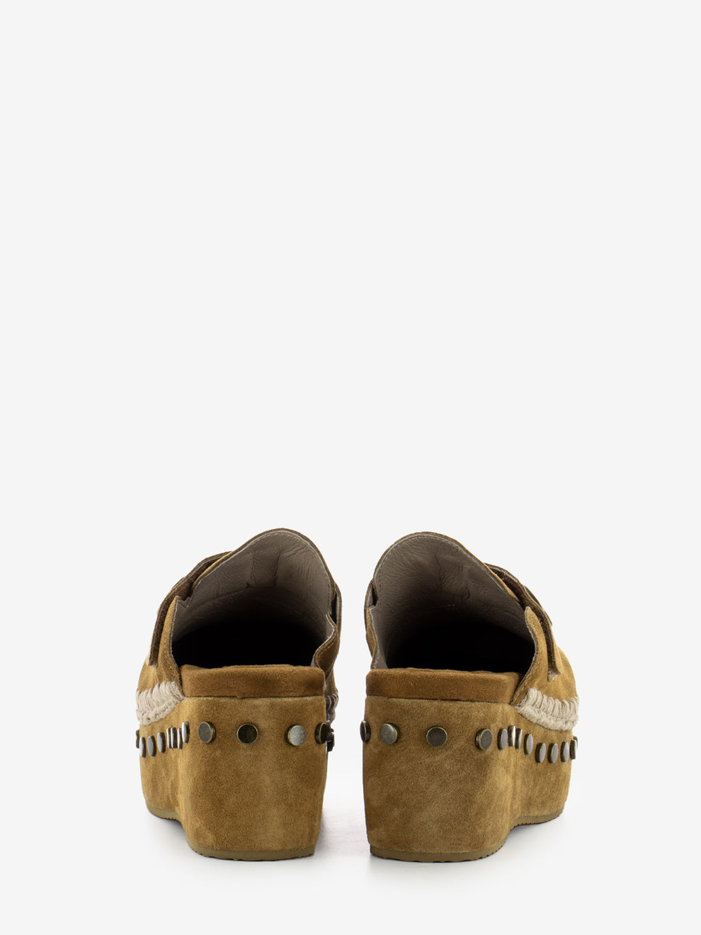 Clog plain suede cognac
