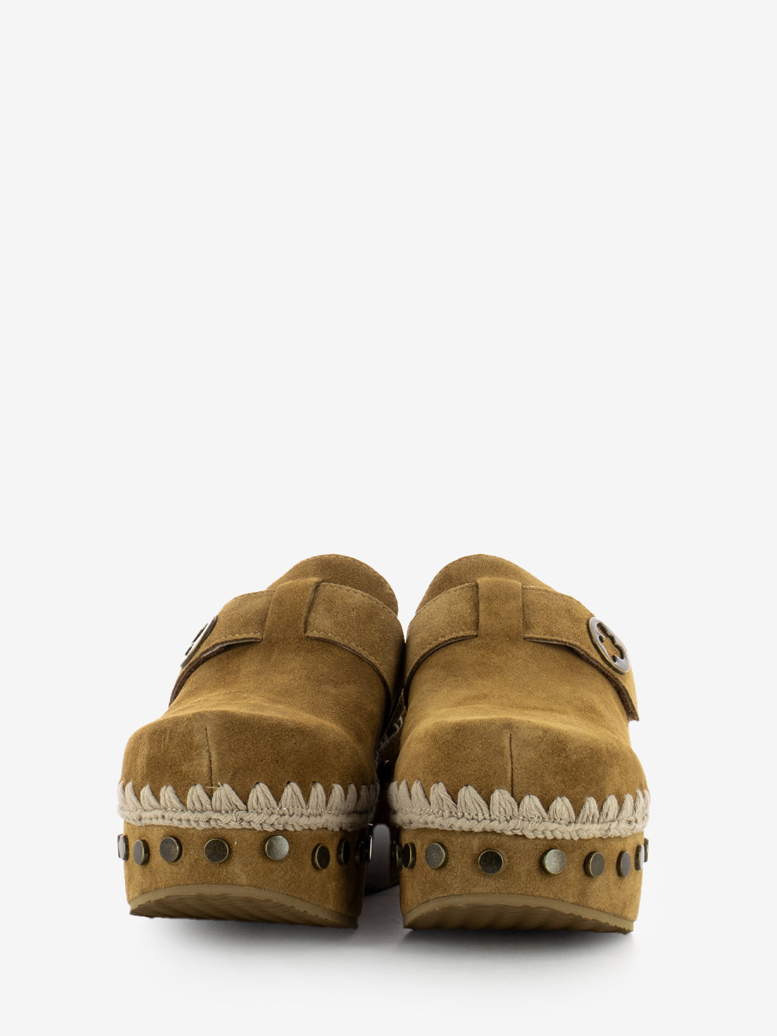 Clog plain suede cognac