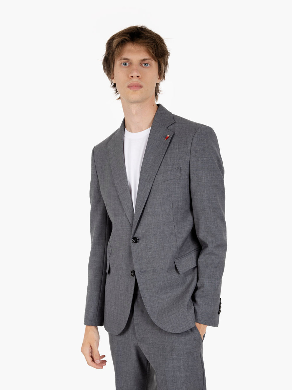 Detroit Wool Blend Suit in Grey