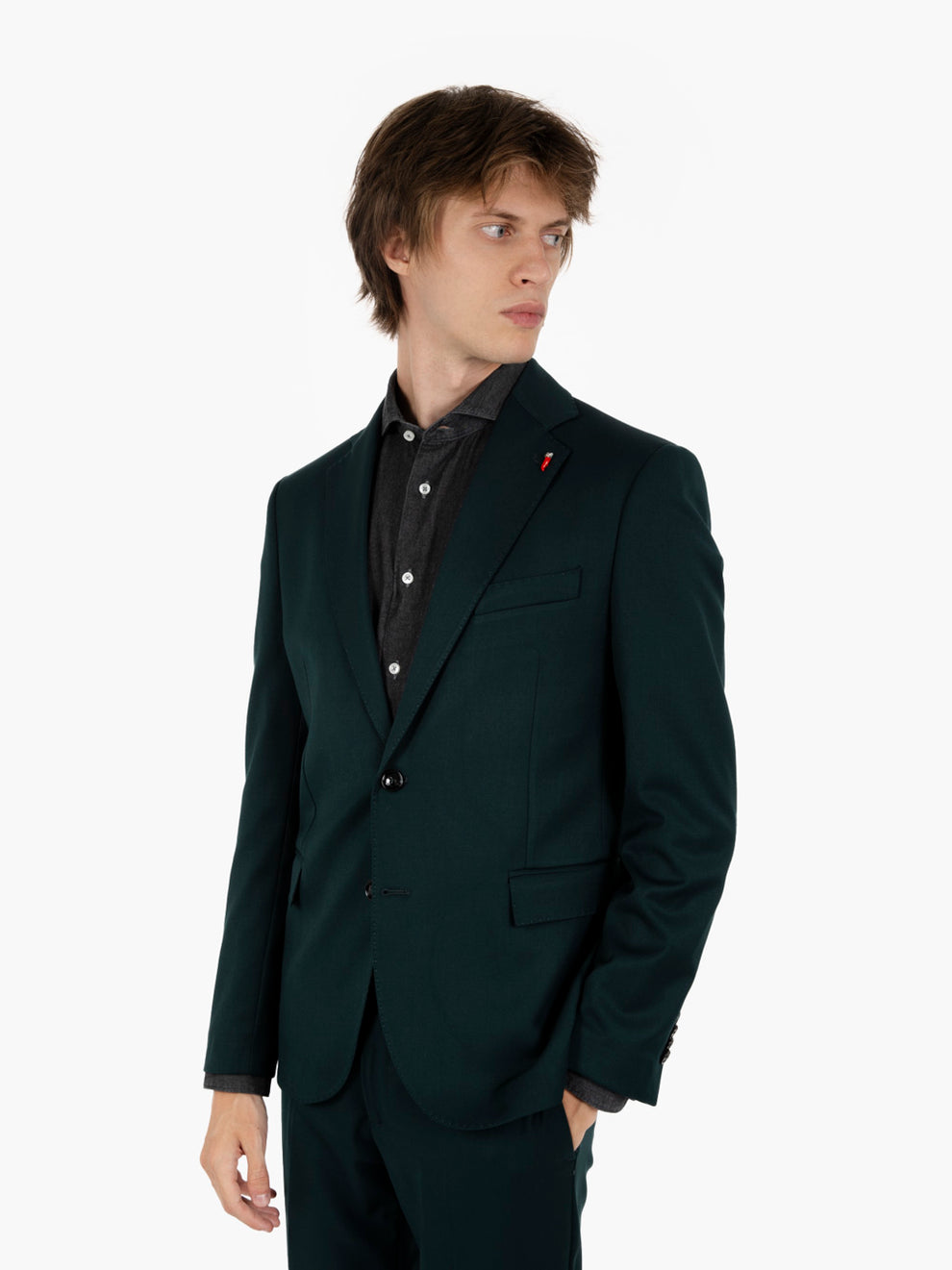 Texas Green Solid Color Dress