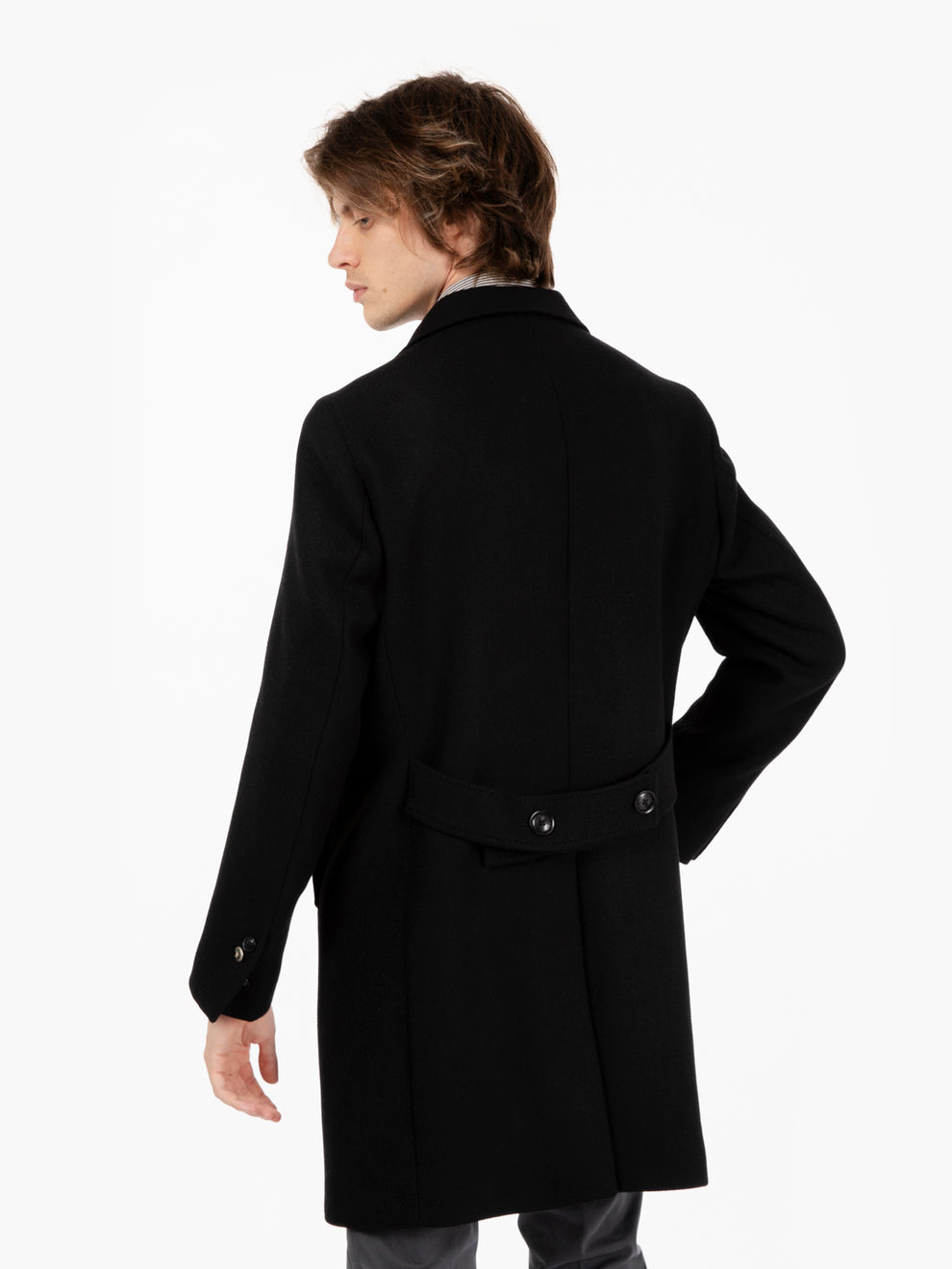 Plutone black martingale coat