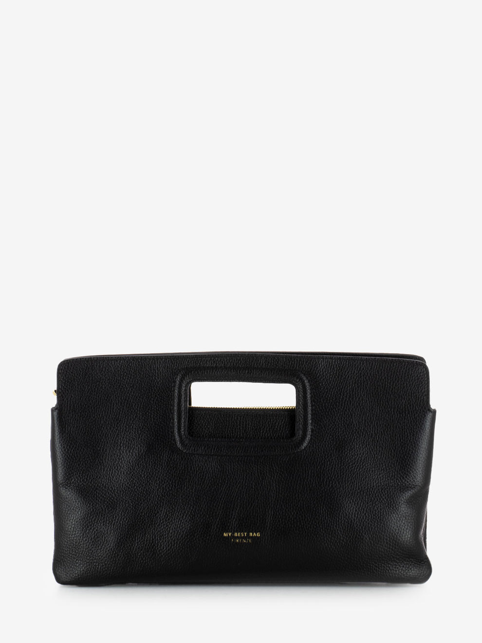 Viktoria black leather handbag