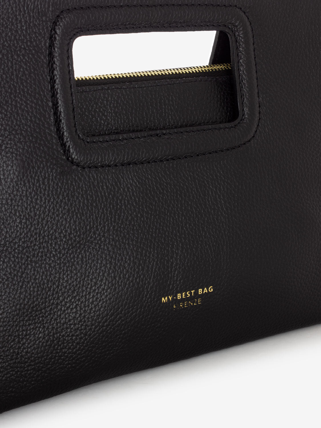 Viktoria black leather handbag
