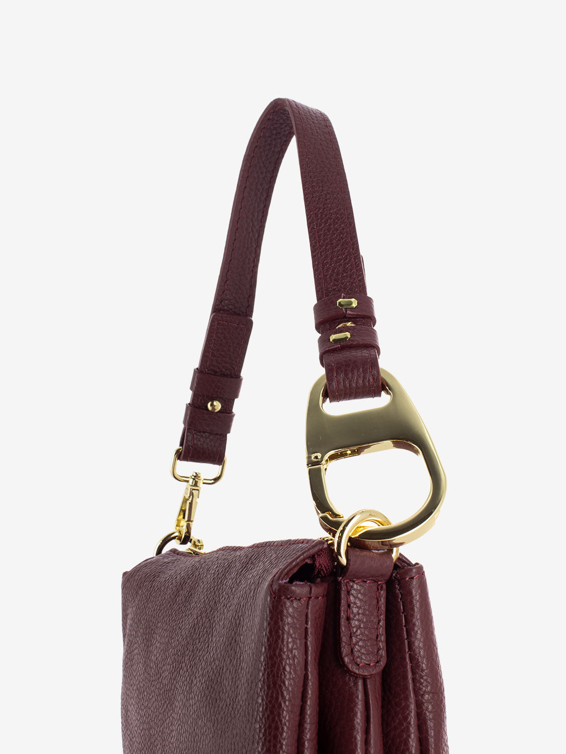 Borsa con manici intercambiabili carminio
