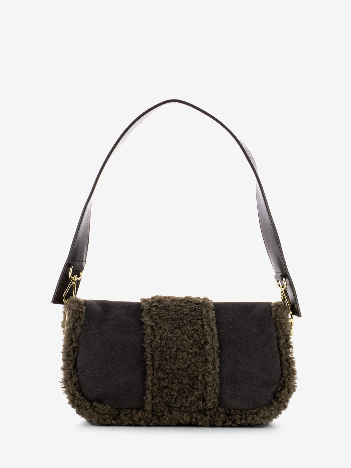 Borsa in pelliccia cioccolato