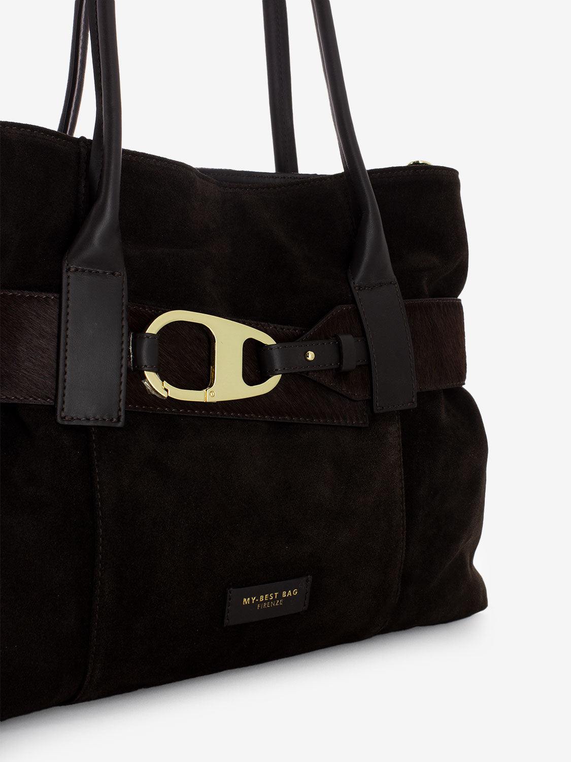 CHOCOLATE BAG WITH BELT 1042_CHOCO