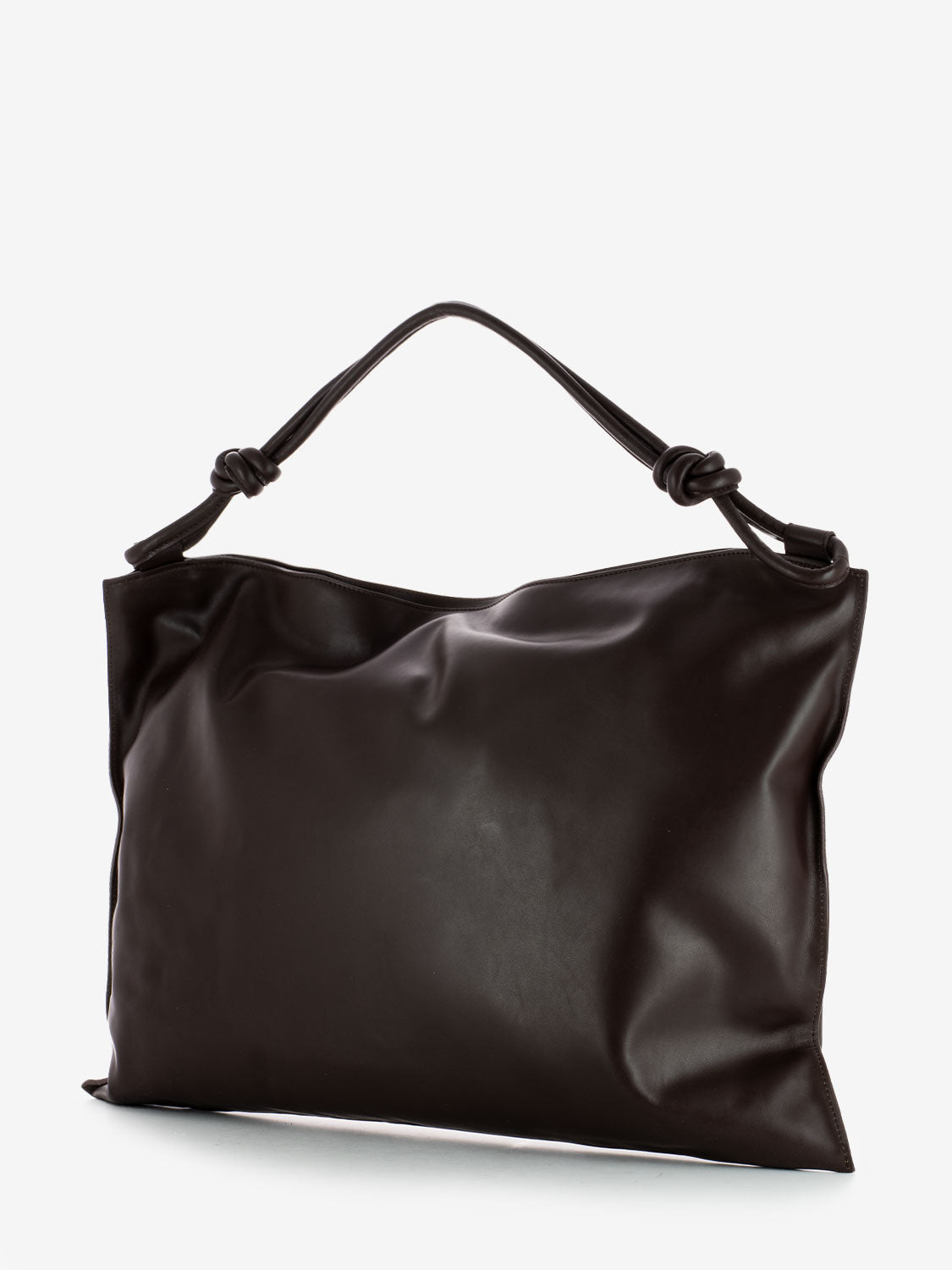 Borsa shopper Yoko in pelle cioccolato