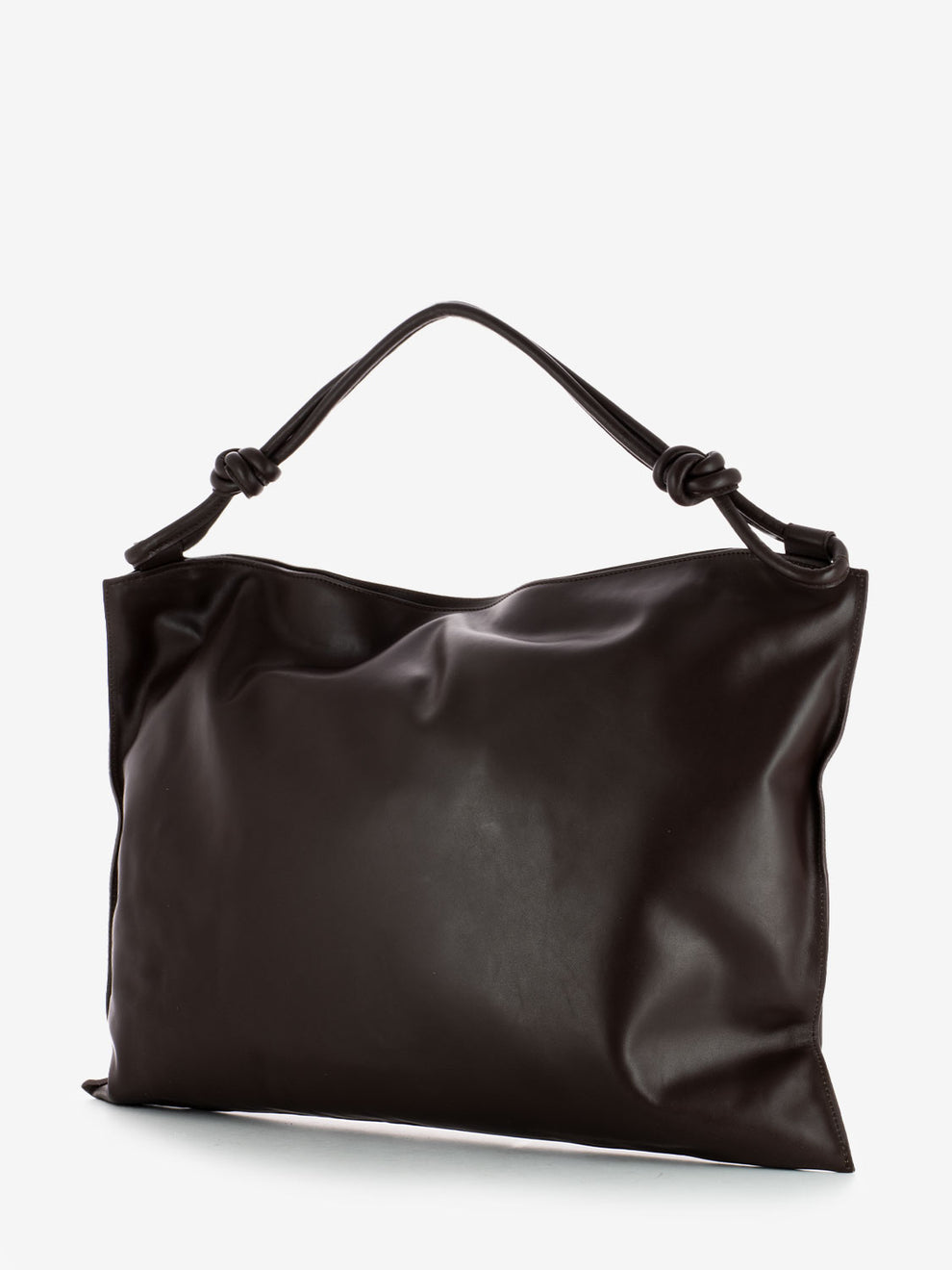 Borsa shopper Yoko in pelle cioccolato