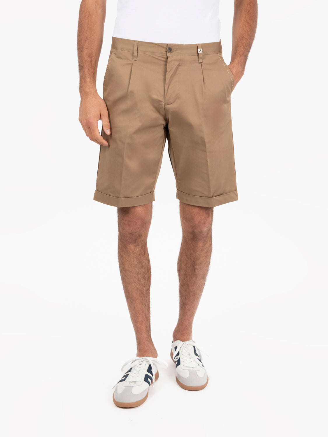 Bermuda gabardine stretch biscotto