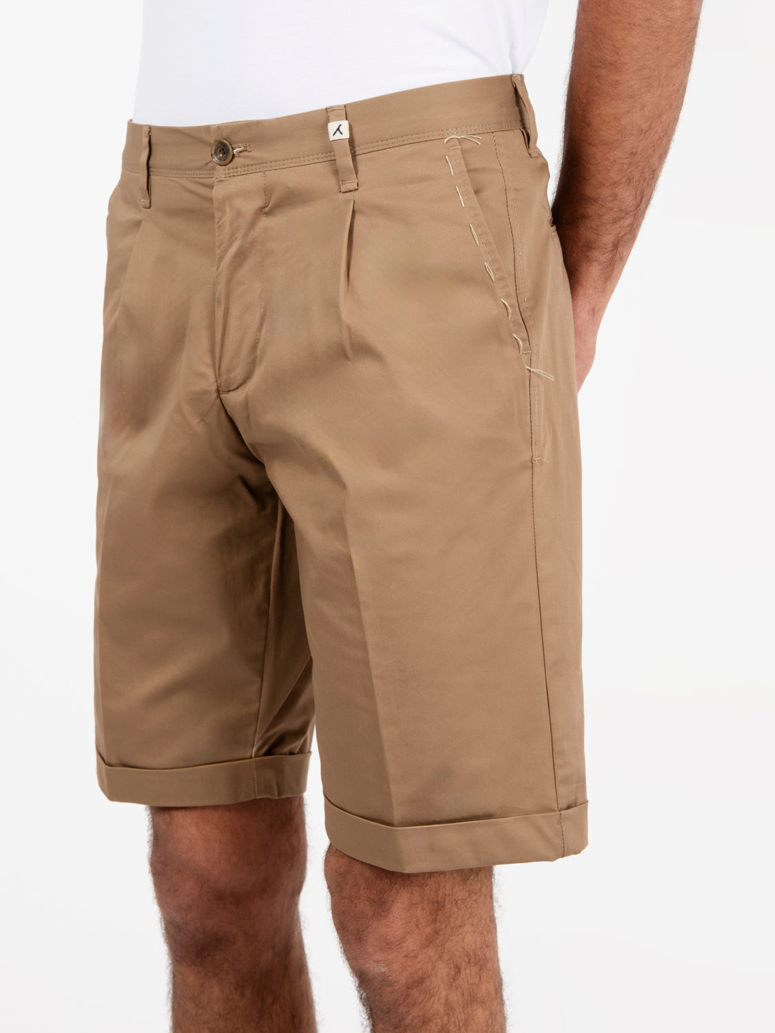 Bermuda gabardine stretch biscotto