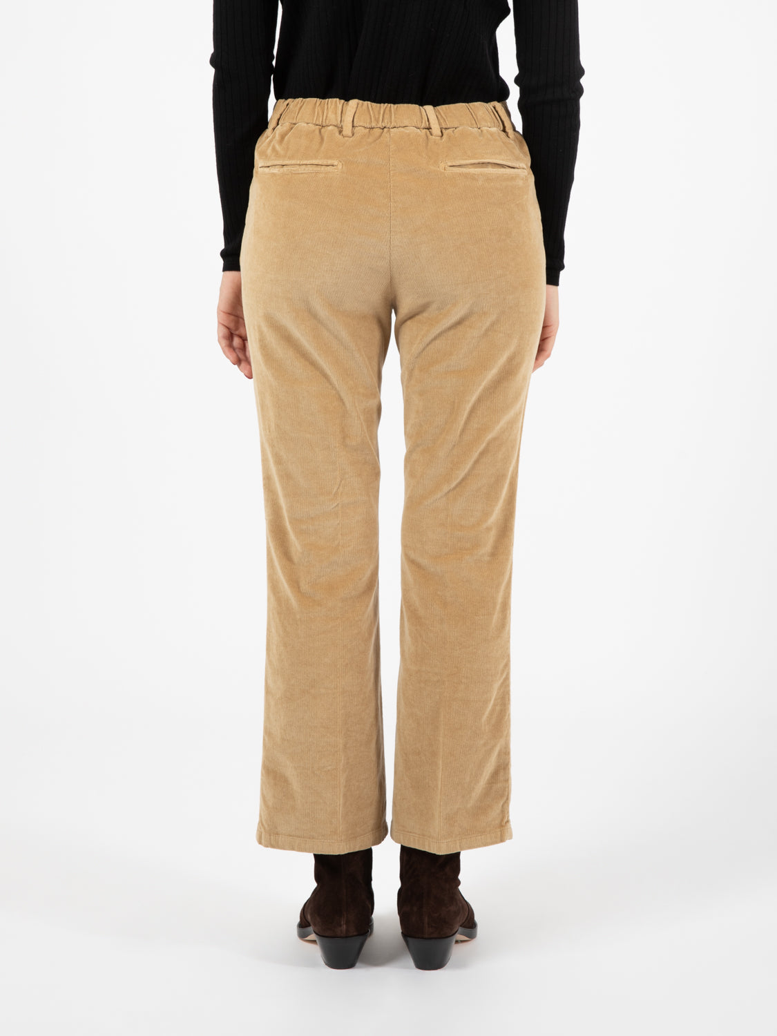 Pantalone in velluto cammelo