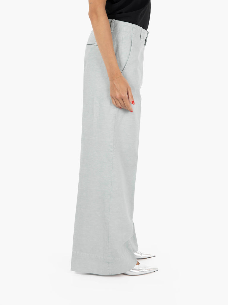 MYTHS - Pantalone palazzo crop azzurro