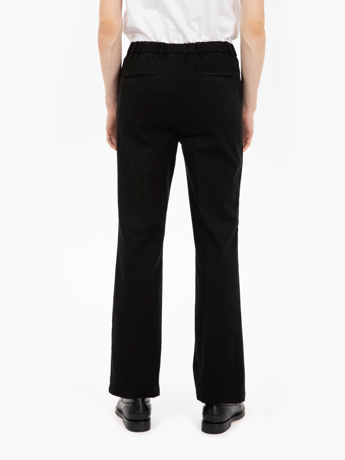 Pantaloni a trombetta gabardina neri