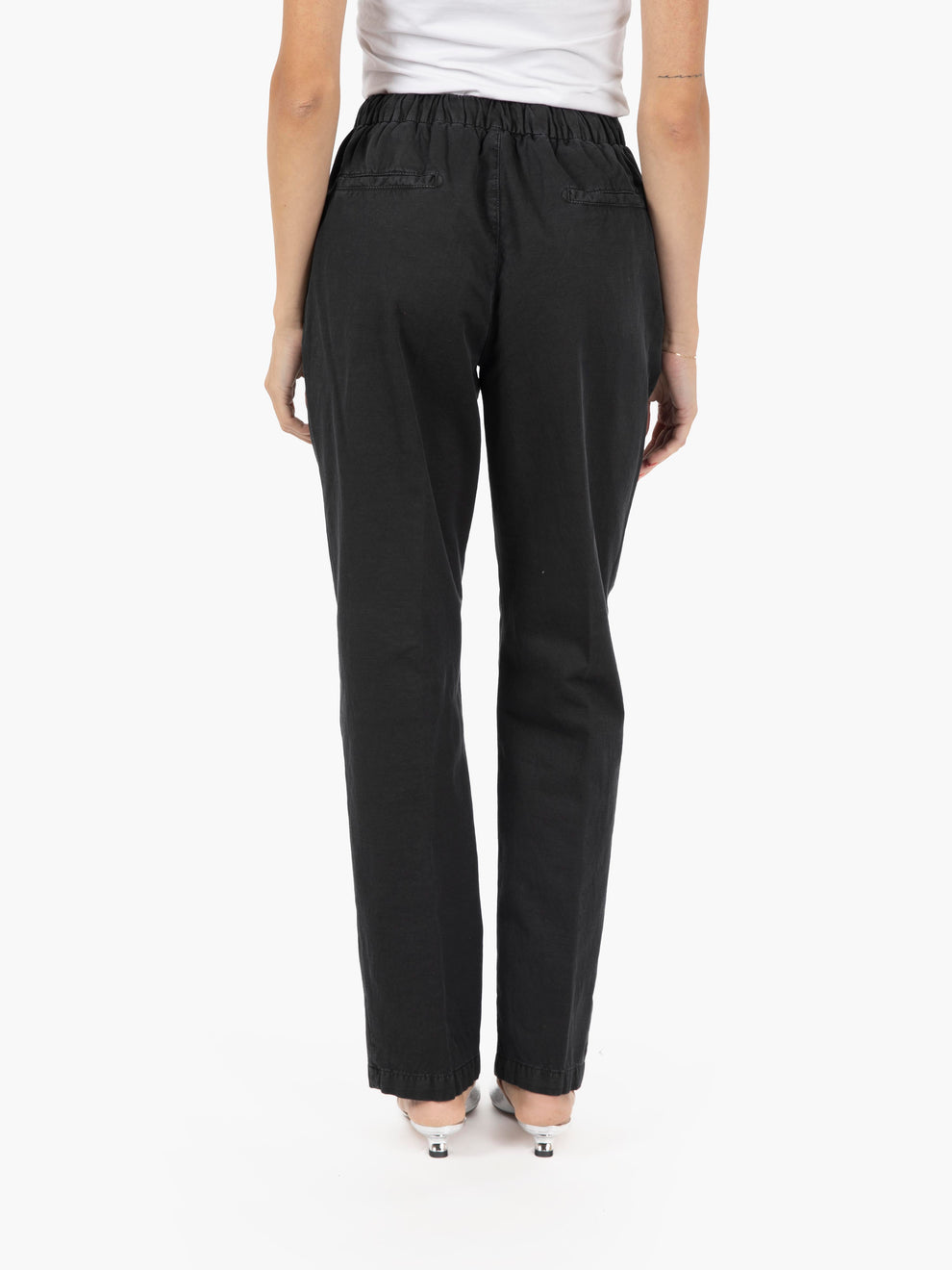 Pantaloni con coulisse nero