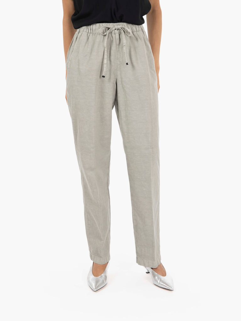 MYTHS - Pantaloni con coulisse verde salvia
