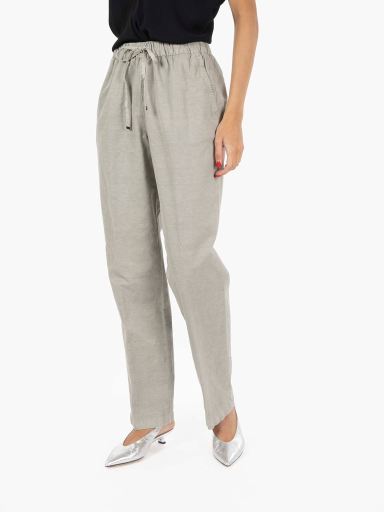 MYTHS - Pantaloni con coulisse verde salvia
