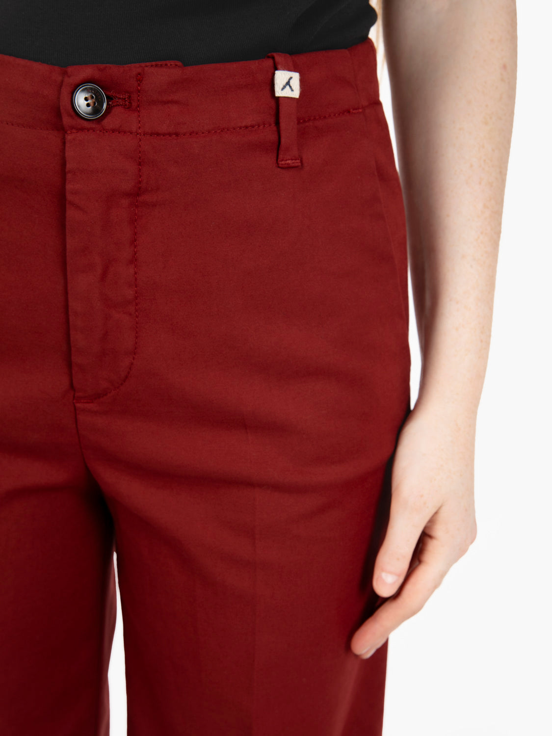 Burgundy culotte trousers
