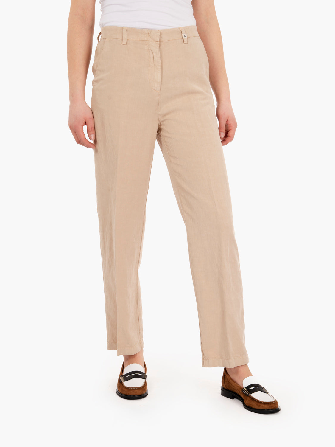 Pantaloni dritti beige