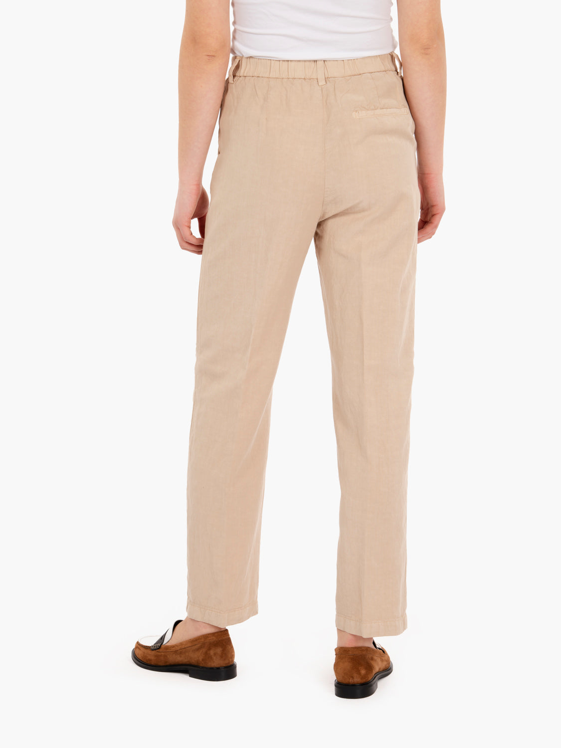 Pantaloni dritti beige