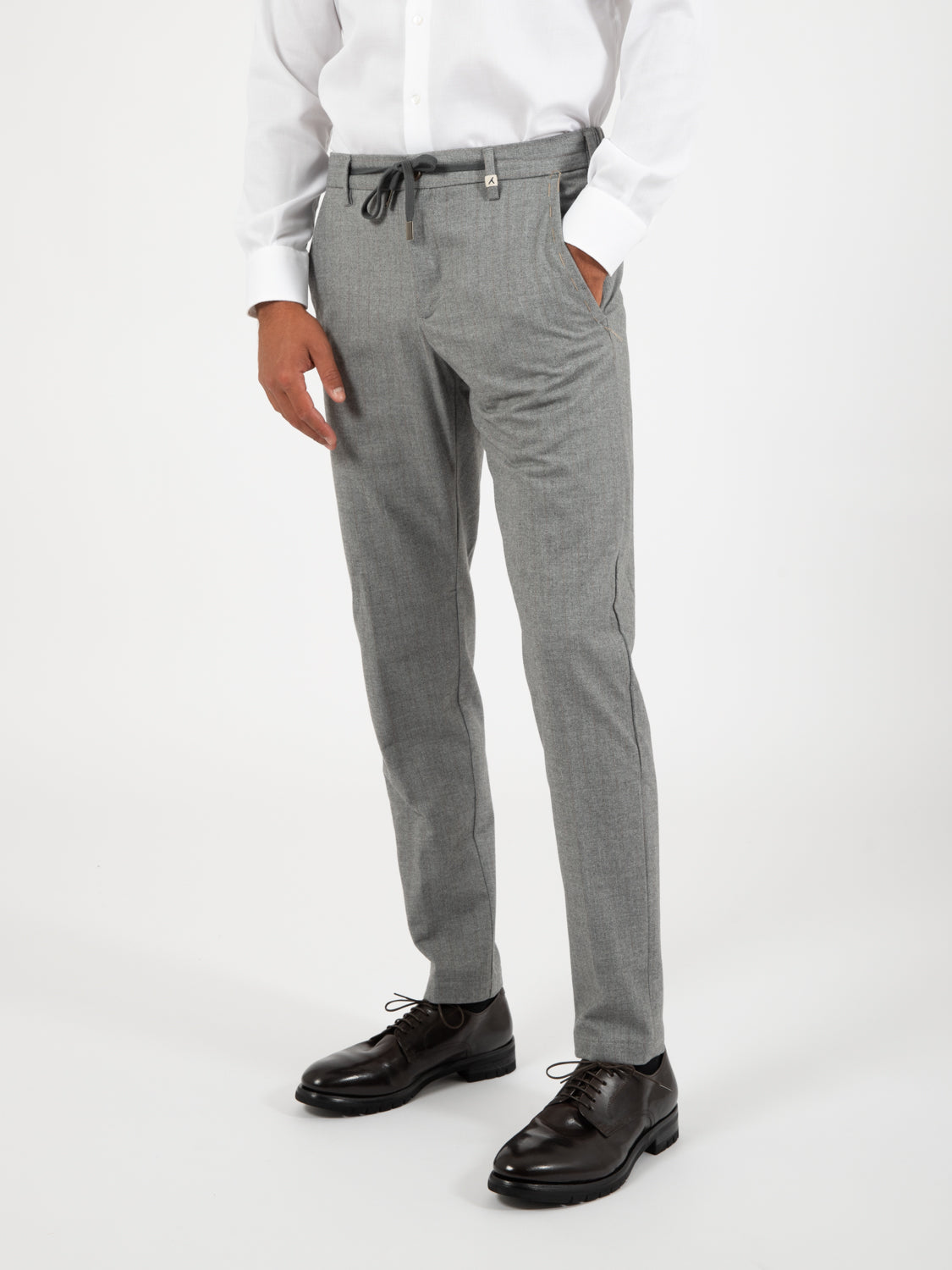 Pantaloni fantasia spinato grigio