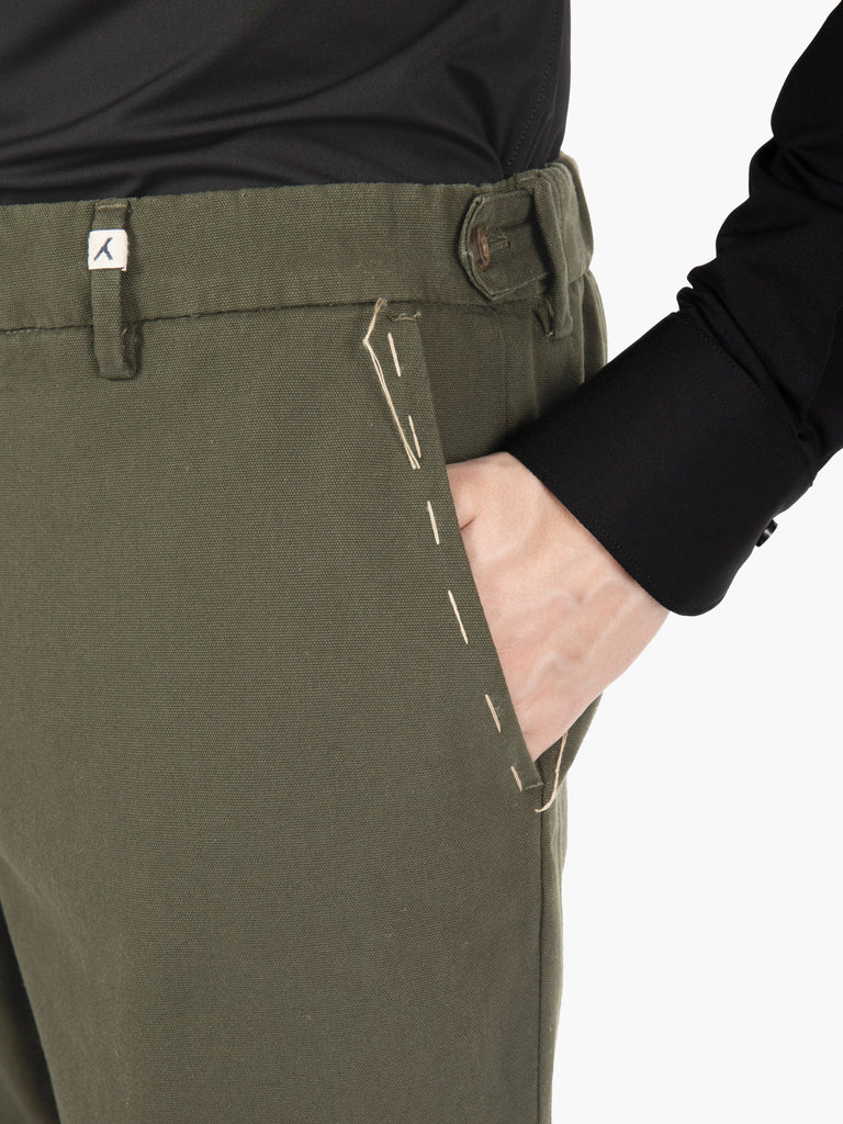 MYTHS - Pantaloni in cotone verdi