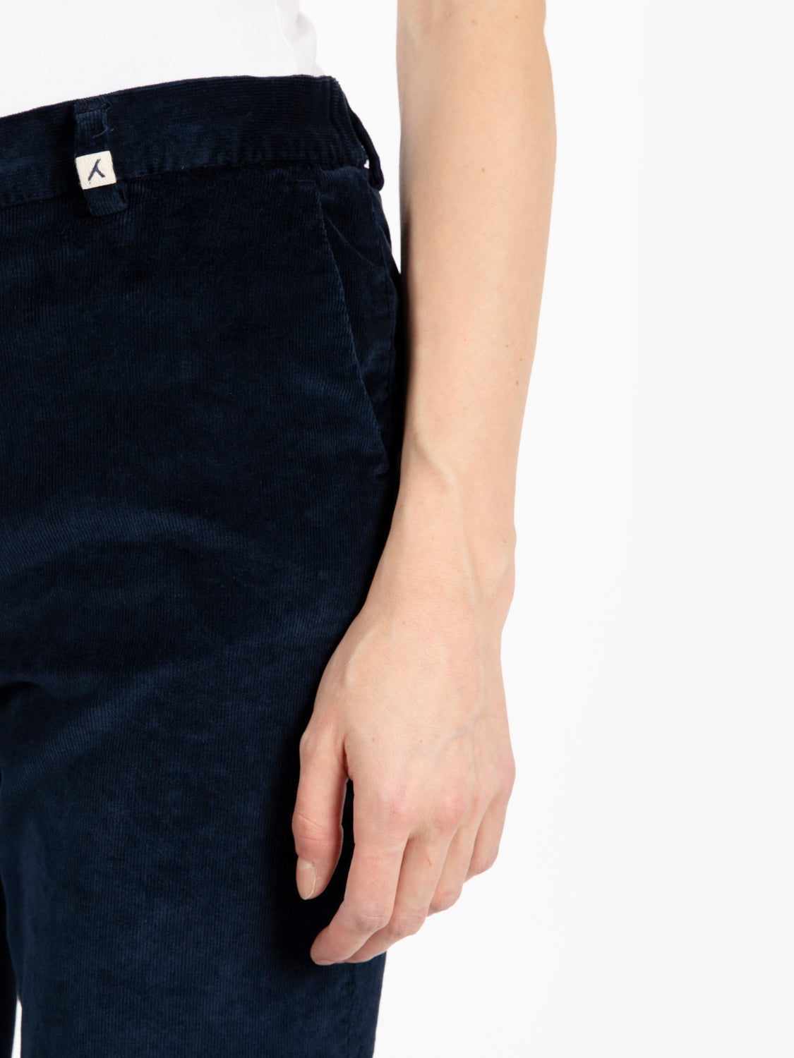 Pantaloni in velluto blu