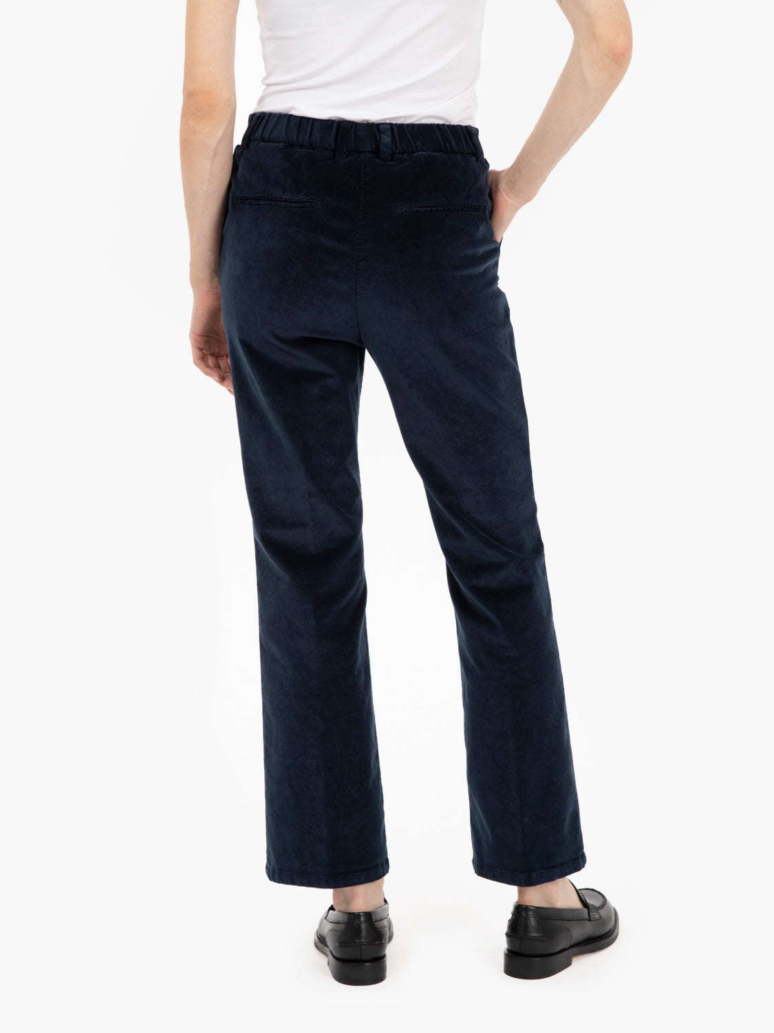 Pantaloni in velluto blu