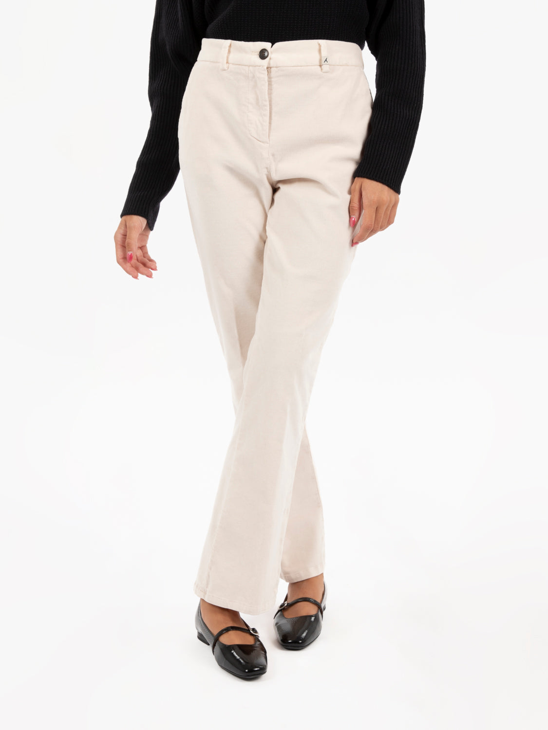 Pantaloni in velluto latte