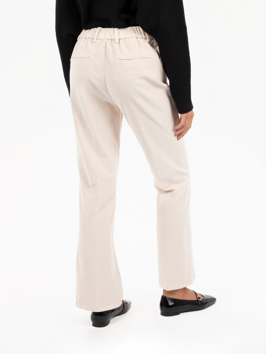 Pantaloni in velluto latte
