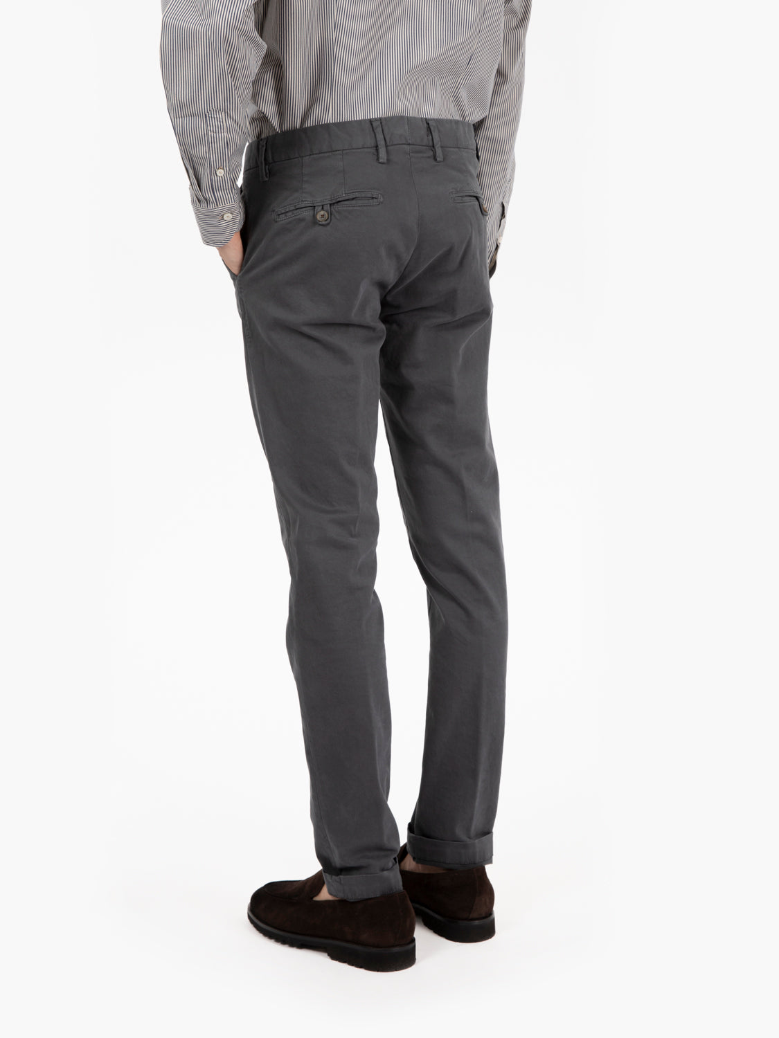 Pantaloni lunghi gabardina grigio