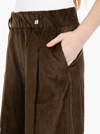 Dark brown corduroy palazzo trousers