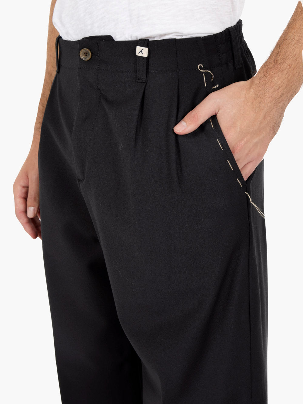 Pantaloni Poseidone larghi in Cordura® e Combat Wool™ nero