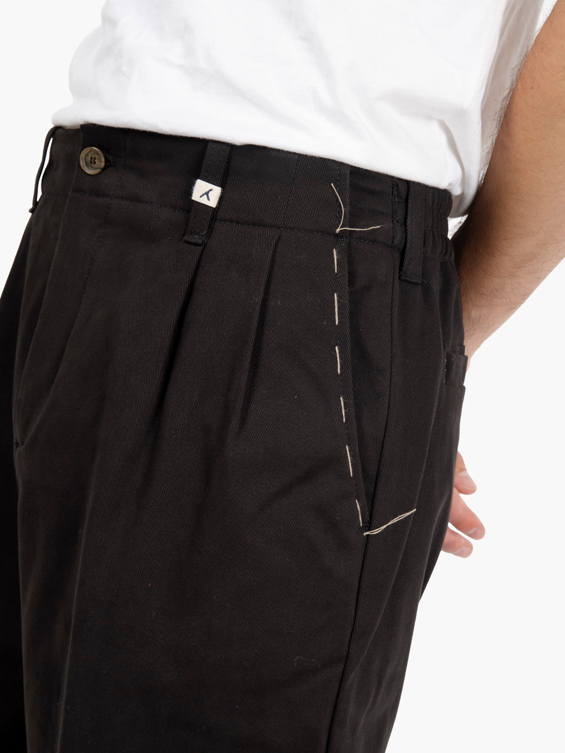Pantaloni Poseidone larghi neri