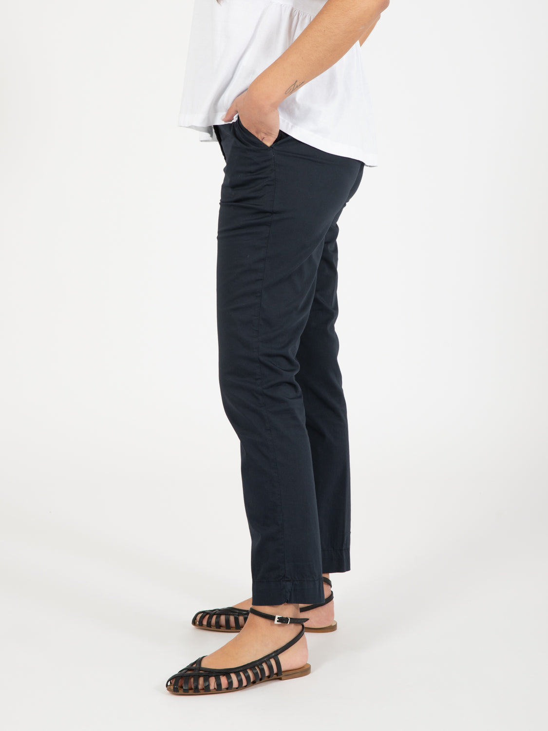 Pantaloni skinny in cotone blu