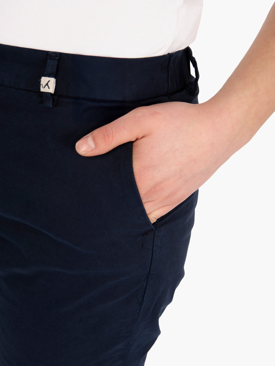 Pantaloni trombetta in cotone blu