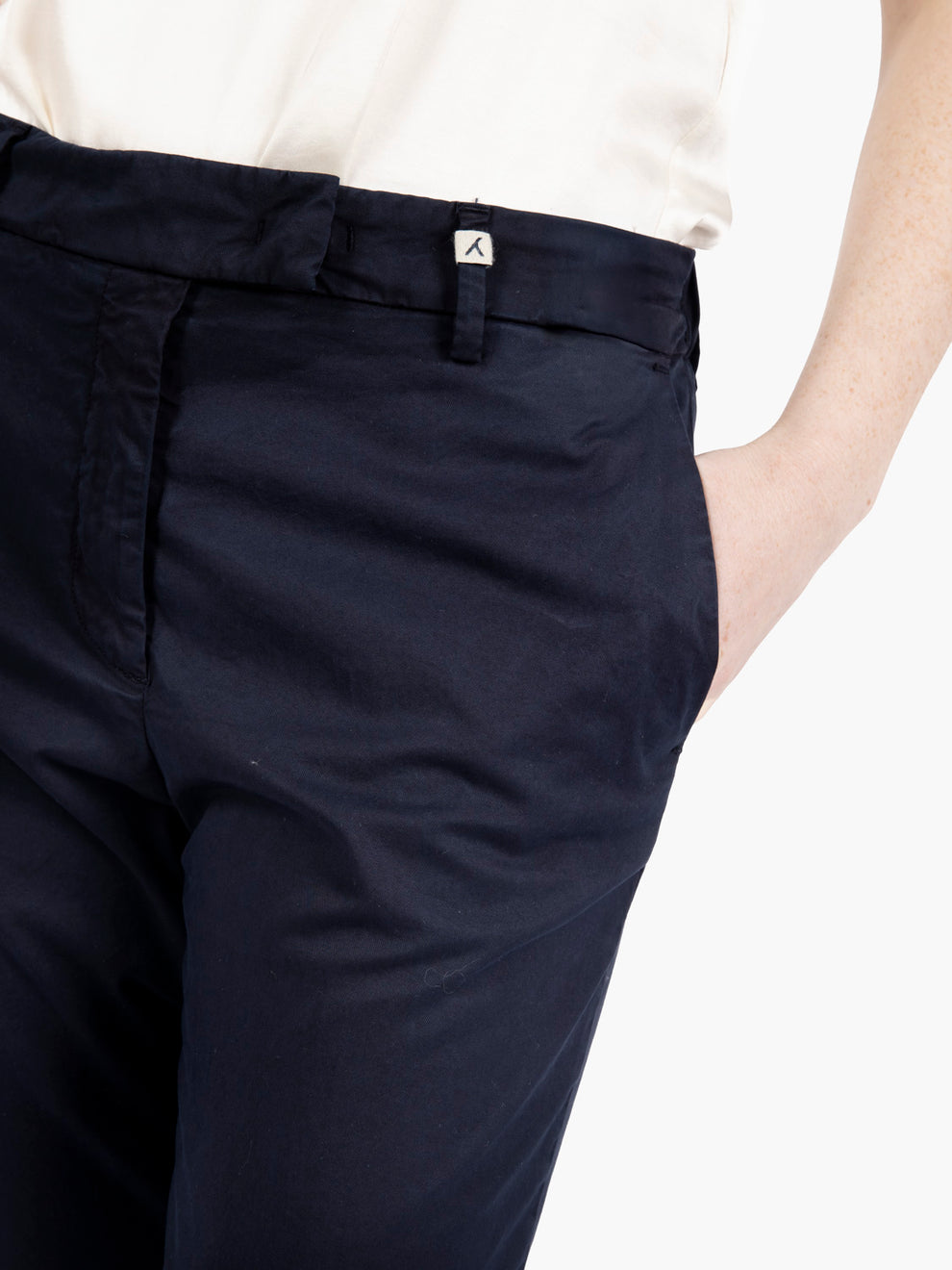 Pantaloni trombetta in cotone nero