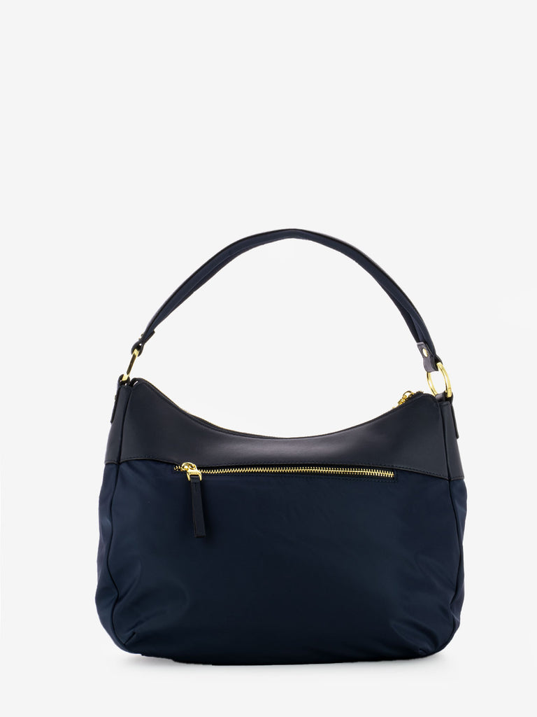 NANNINI - Borsa a spalla Liberty in nylon navy