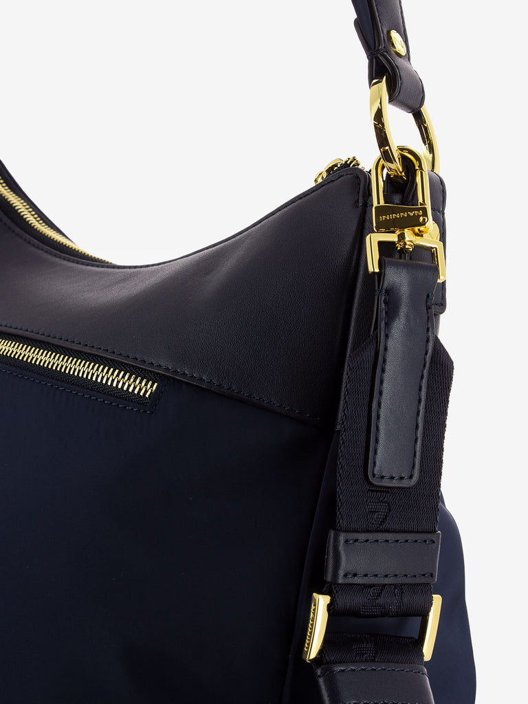 NANNINI - Borsa a spalla Liberty in nylon navy