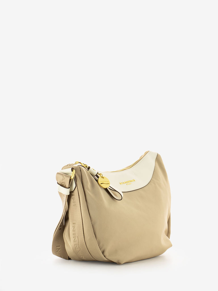 NANNINI - Borsa a tracolla Liberty in nylon beige / offwhite