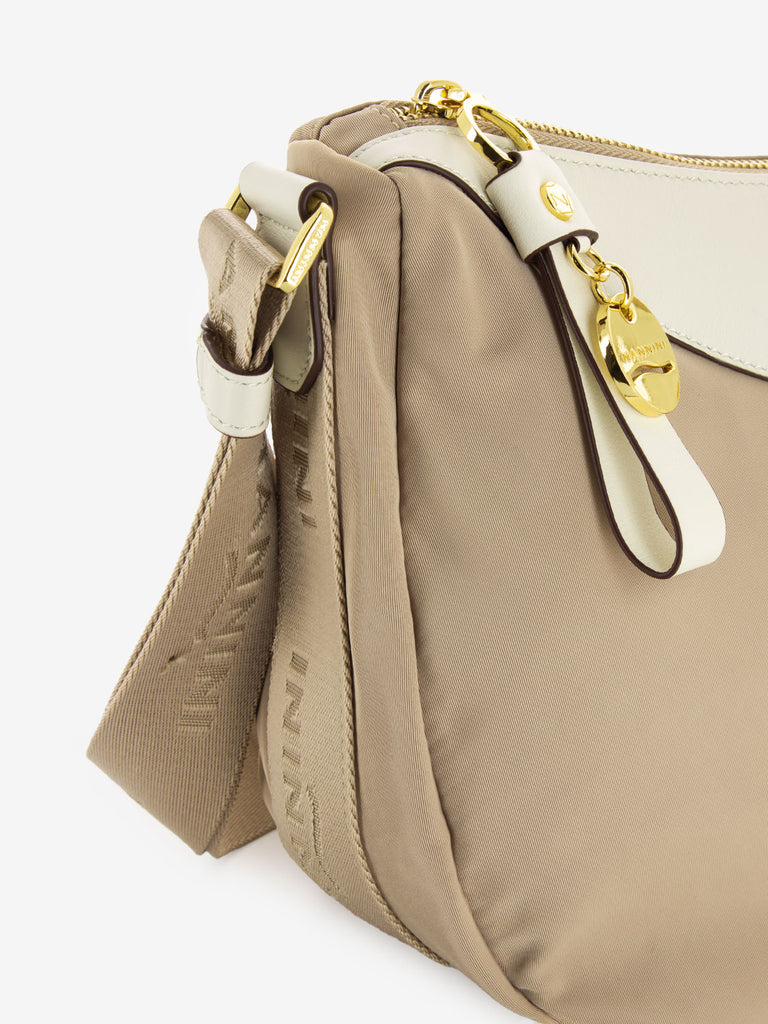 NANNINI - Borsa a tracolla Liberty in nylon beige / offwhite