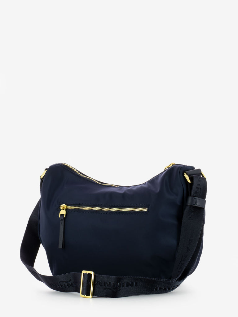 NANNINI - Borsa a tracolla Liberty in nylon blu navy