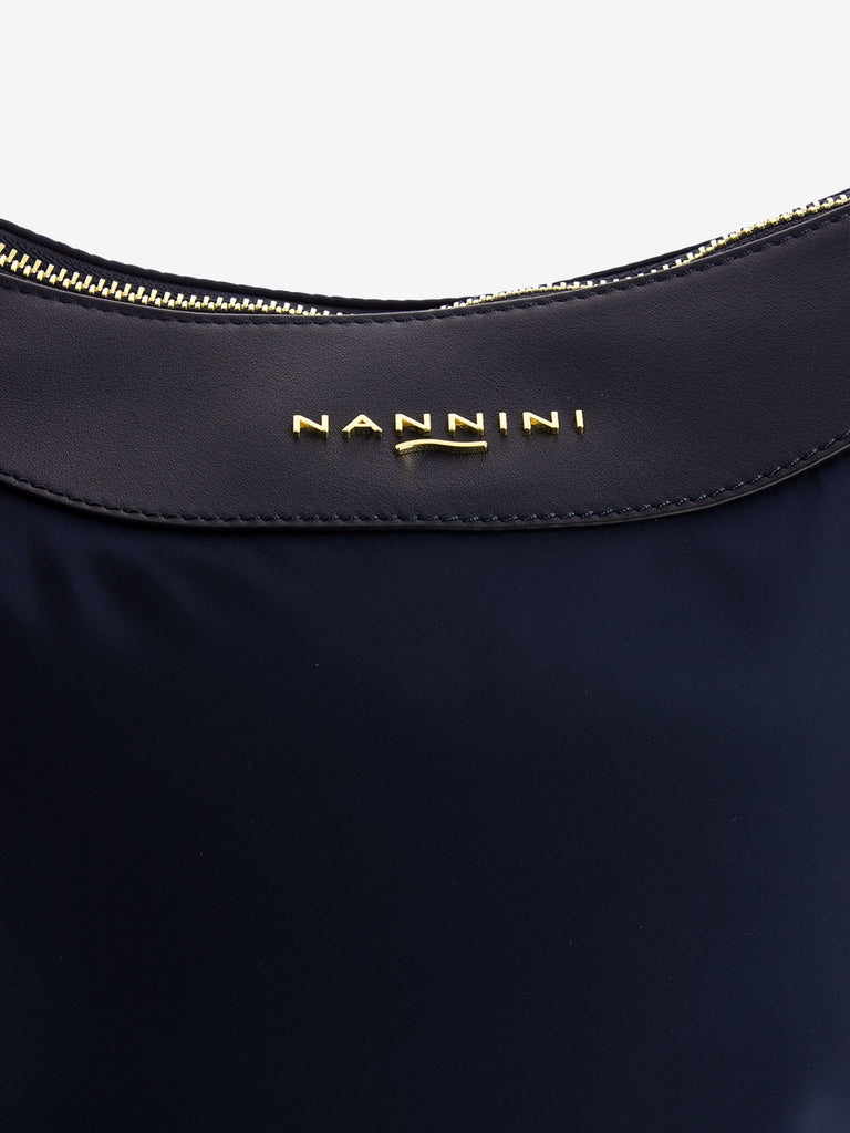 NANNINI - Borsa a tracolla Liberty in nylon blu navy