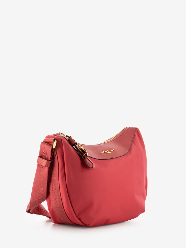 NANNINI - Borsa a tracolla Liberty in nylon geranio