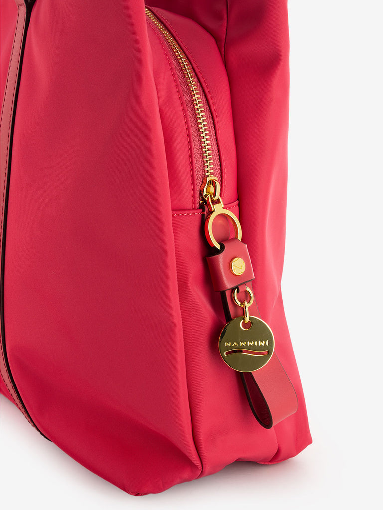 NANNINI - Borsa Liberty grande in nylon geranio